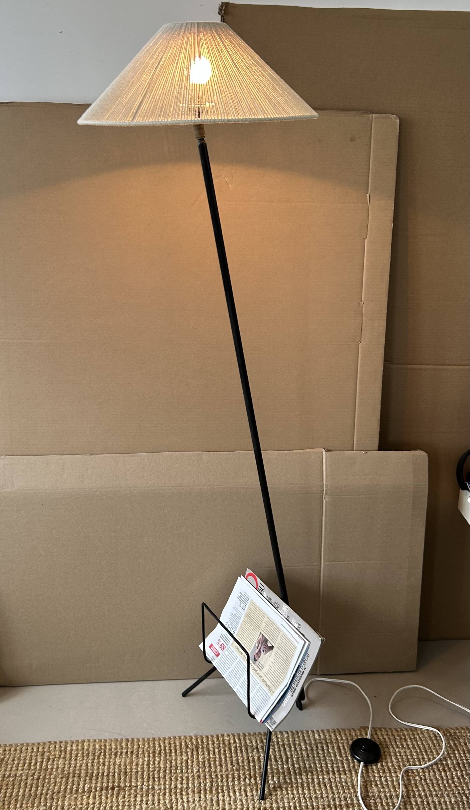 1950s magazine rack floor lamp
