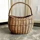 Woven wicker basket