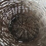 Vintage wicker round basket