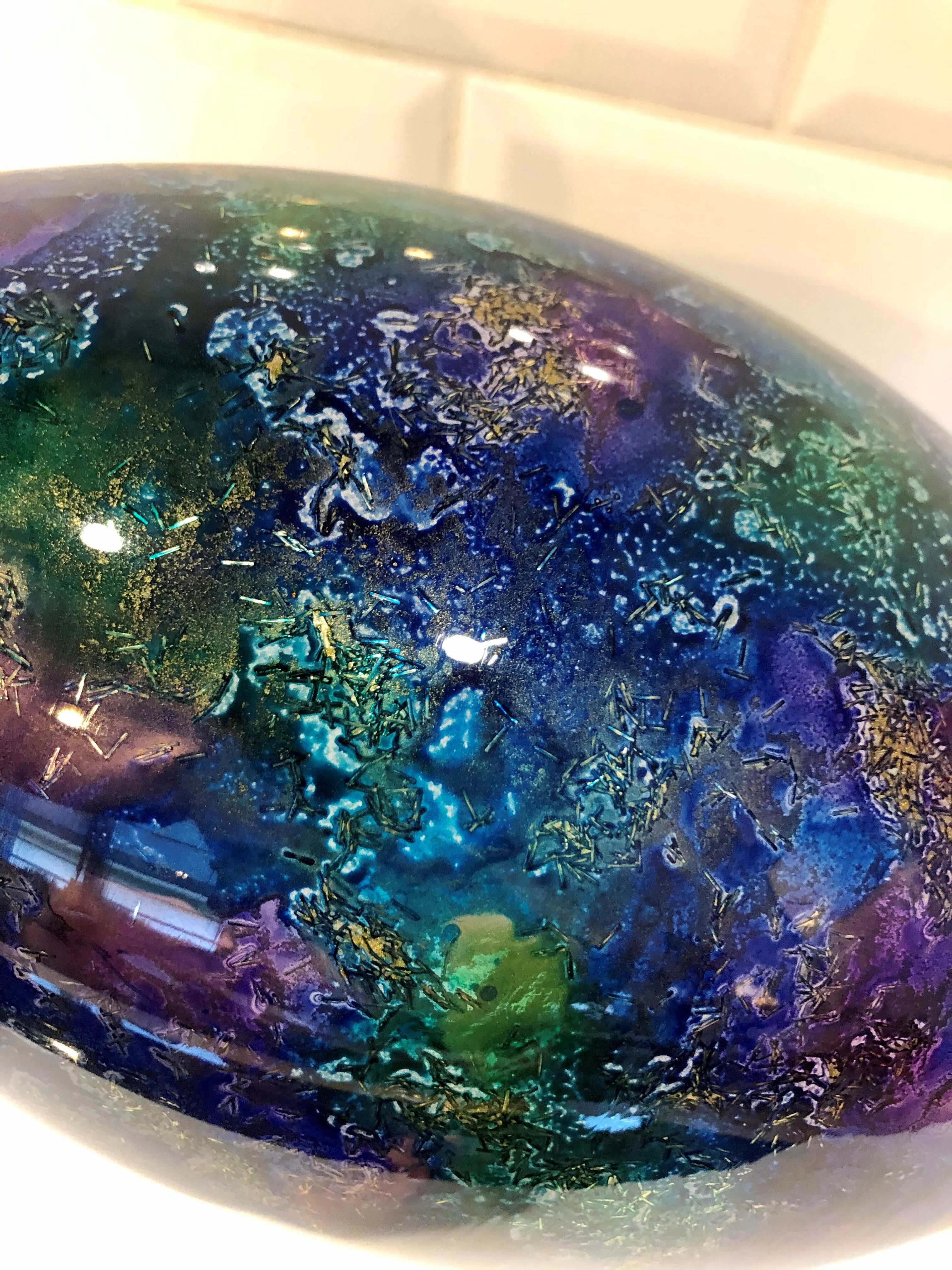 80's glass vase - Atelier Laque Line