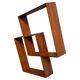 Danish sculptural teak shelf, 1968