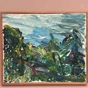 Original Swedish Oil on Canvas – “Lush Landscape” – Signed – Vintage & Framed