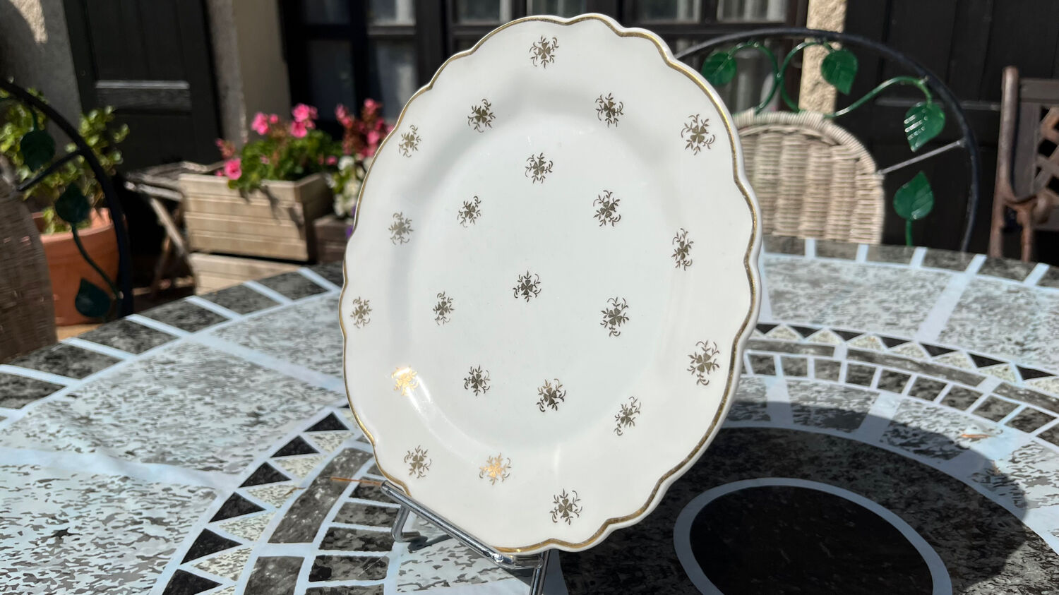 Lot of 5 Limoges ULIM flat plates 1950