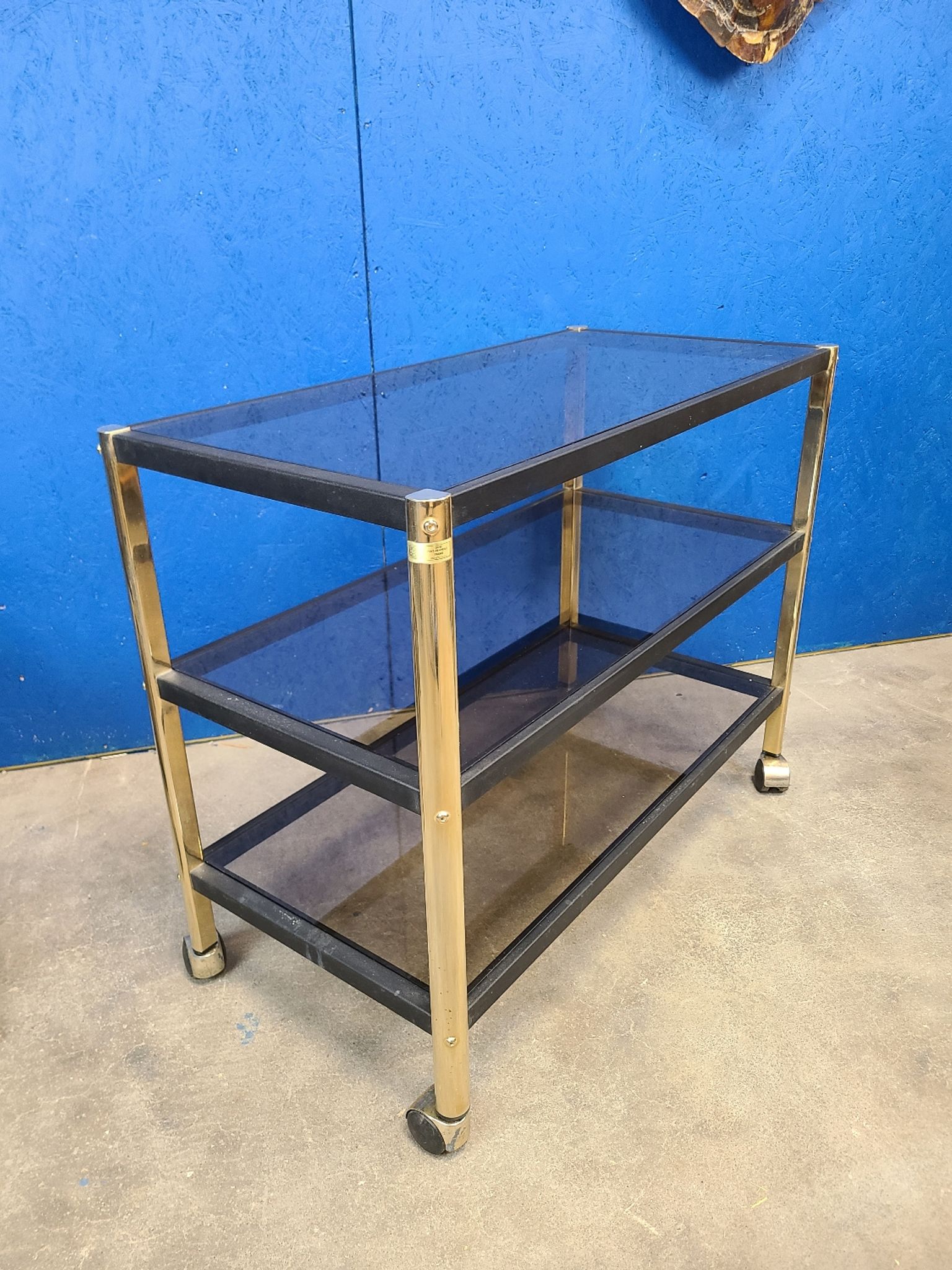 Ensemble console étagère et table basse Erard France vers 1970