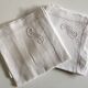 Pair of pillowcases embroidered linen old