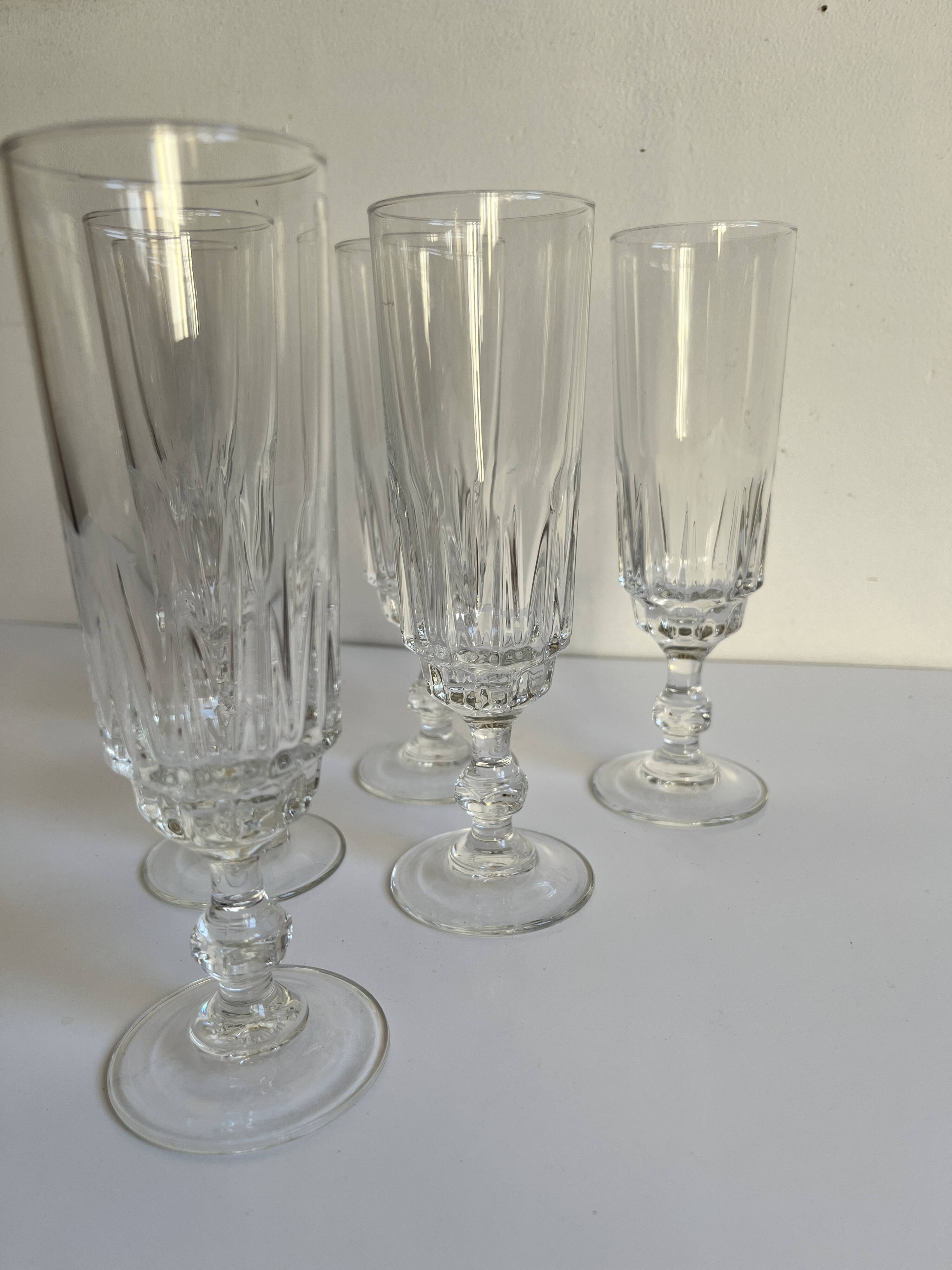Vintage champagne flutes