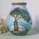 Vase, hand-painted, vintage