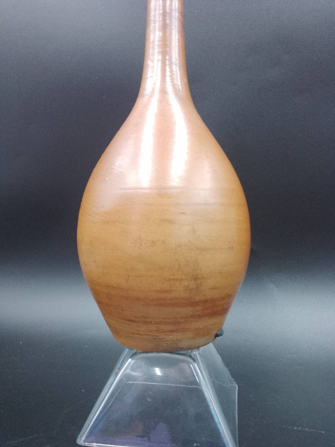 Antique glazed stoneware bottle signed EUG. VINCENT & Cie in Lyon