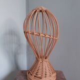 Wicker rattan marotte hat head