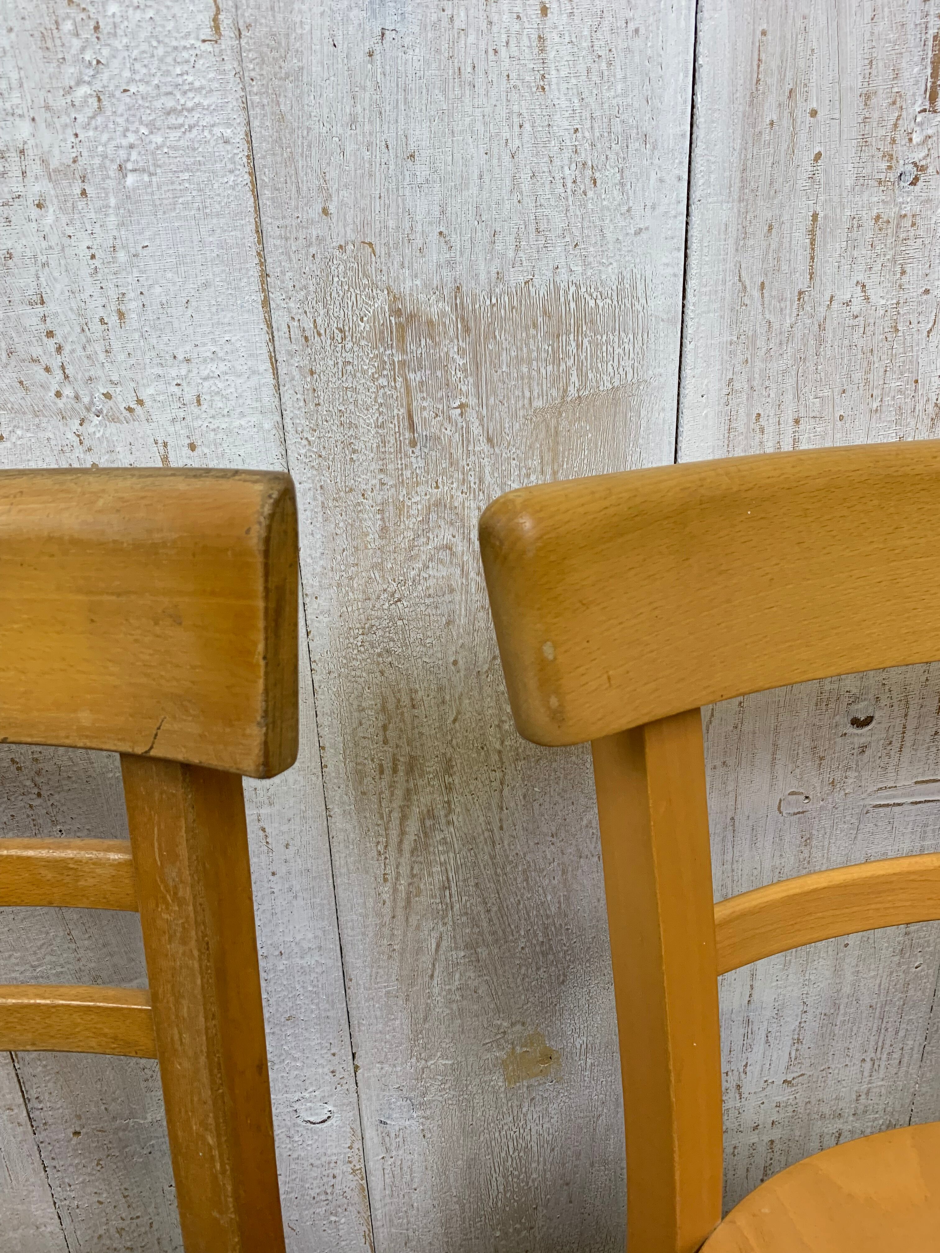 Lot 3 mismatched bistro chairs