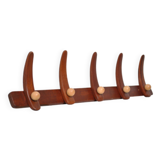 Scandinavian teak coat rack 1960