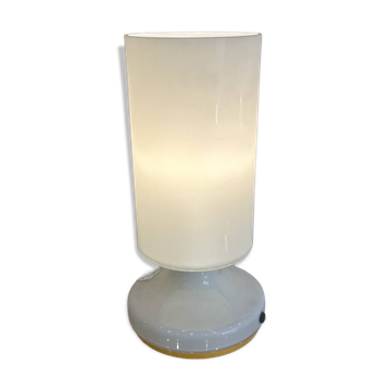 Vintage White Opaline Bedside Lamp