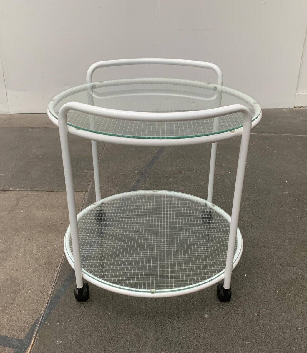Postmodern Glass Side Table or Dessert Table