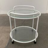 Postmodern Glass Side Table or Dessert Table