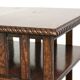 Large antique English oak book carousel from the 19th century