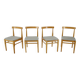 1960s Set of Four Minimalist Dining Chairs, Czechoslovakia