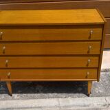 Scandinavian style round chest with 4 drawers