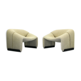 Pierre Paulin pair of F598 Groovy lounge chairs for Artifort, The Netherlands