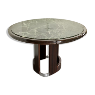 Art Deco round table in green marble