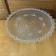 Masserini barocco cake dish cut glass moulded bead row vintage