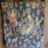 Belgian thousand-flower tapestry representing sheep shearing.