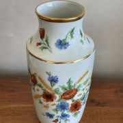 Vase épis de blé coquelicots peint main