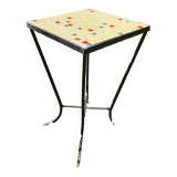 Iron and mosaic stool