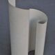 Vase design vintage 1970 métal ondulé peint