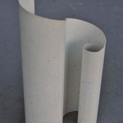 Vase vintage 1970 painted corrugated metal design