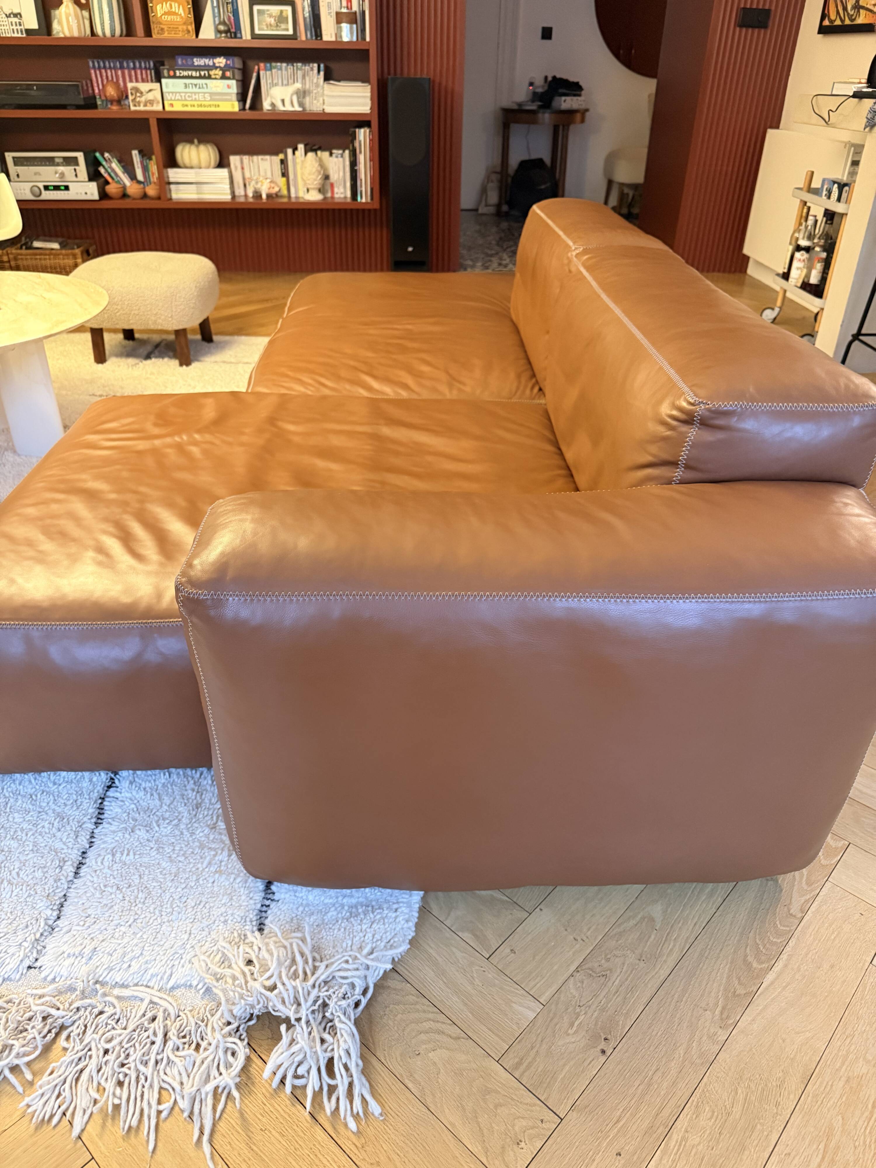 Canapé Mags Soft low Leather senses cognac