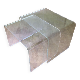 1970s plexiglass nesting tables