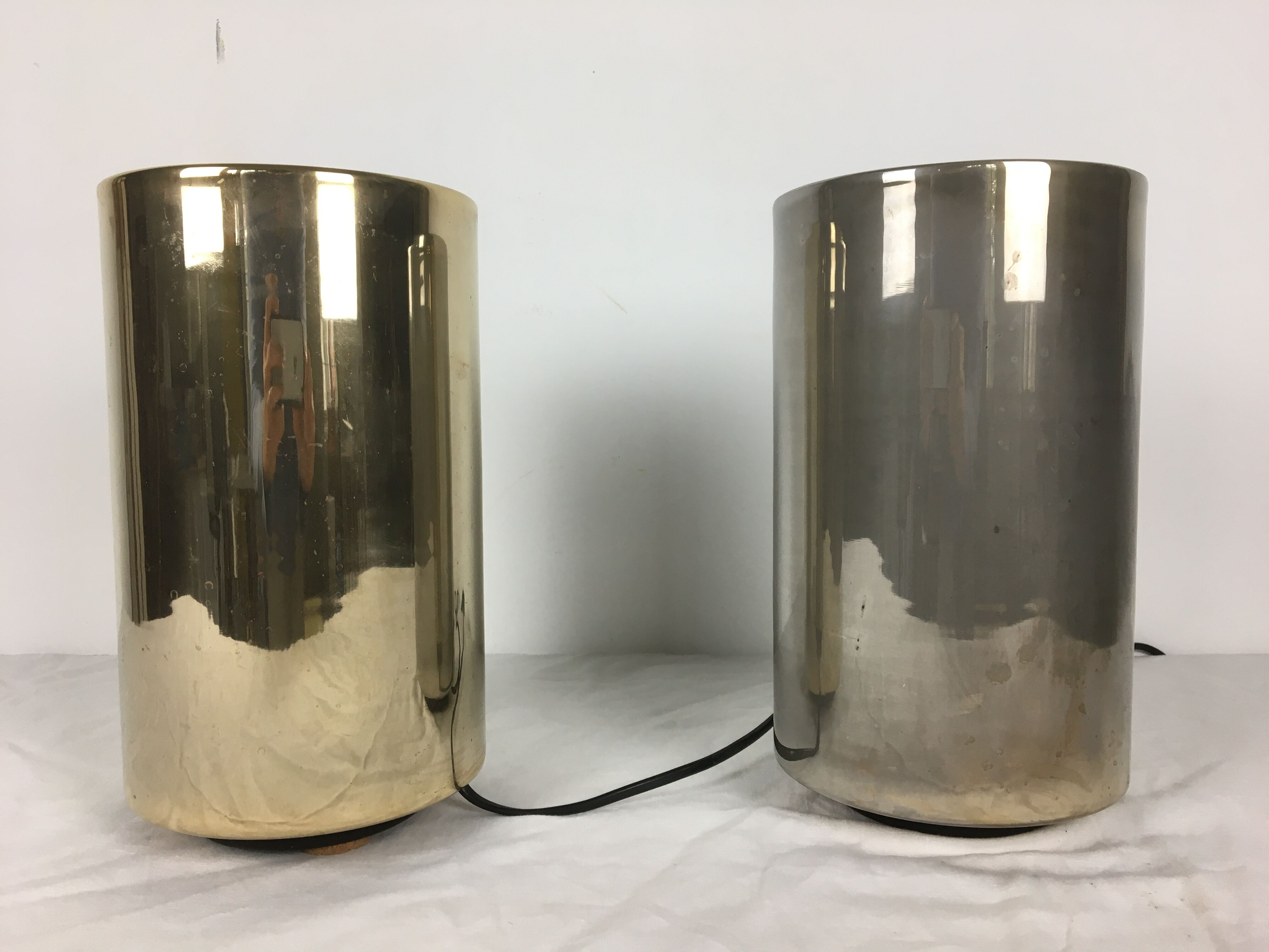 Pair of lamps to be installed Roger Nathan for saint-germain light 1975