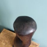 Statue sculpture vierge femme en bois noir ébène