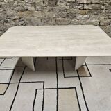 1980's travertine coffee table