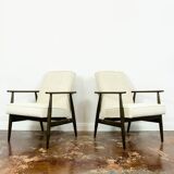 Type 300 190 Armchairs in Corduroy by H. Lis, 1960s, Set of 2