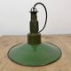 Industrial Green Enamel Military Pendant Lamp with Cast Aluminium Top, 1960