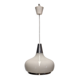 Space Age drop pendant light in white opaline, 1960s-70s