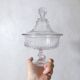 vintage glass covered candy box