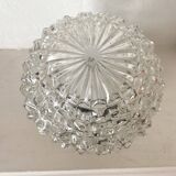Vintage ceiling light, molded glass ball, 60s-70s