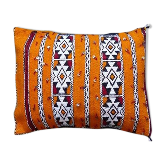 Coussin kilim marocain orange