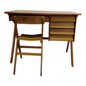 Bureau vintage pieds - chaise