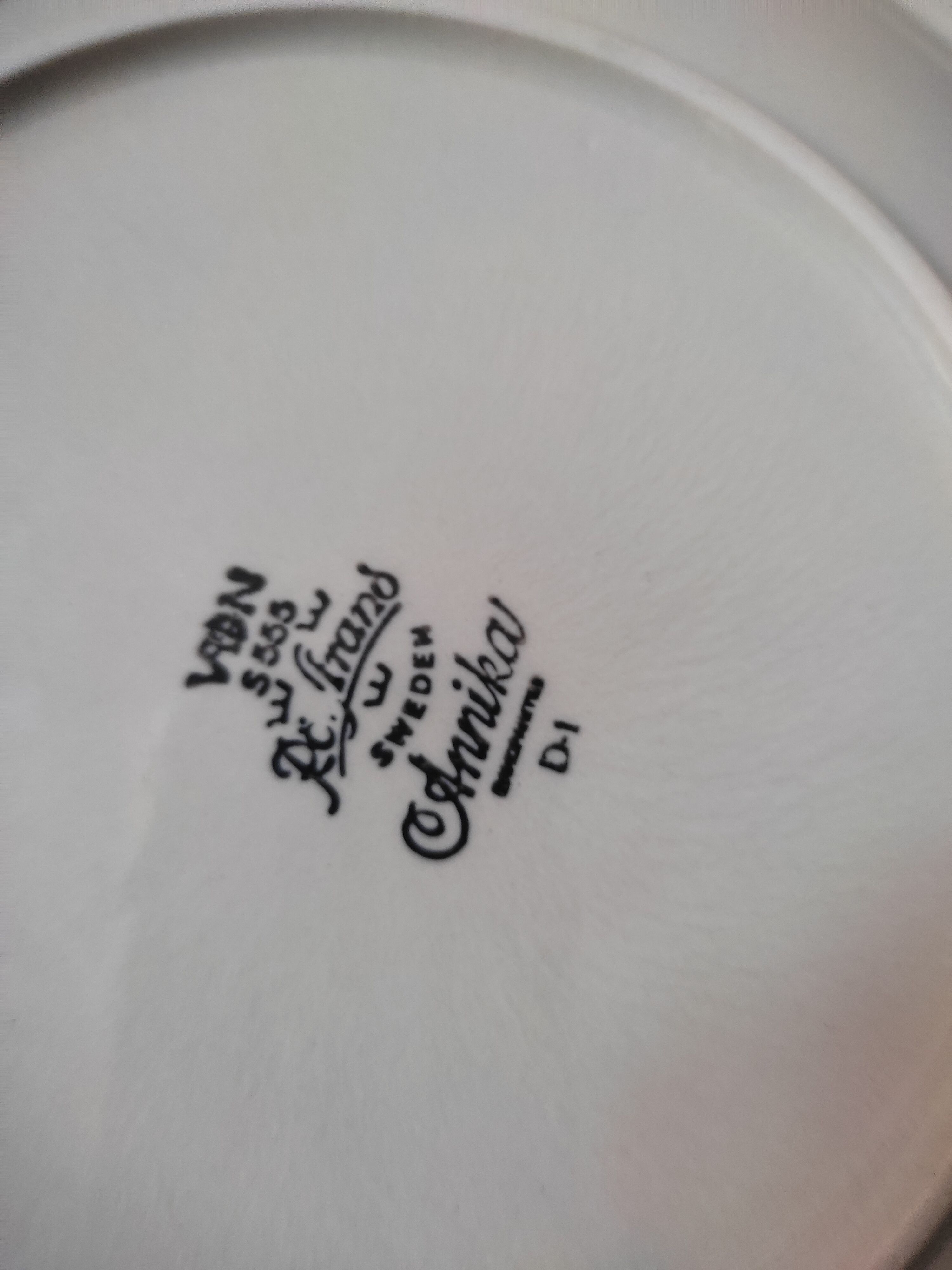 8 Swedish plates made of Rorstrand sandstone