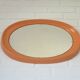 Orange Space Age Mirror Vintage Plastic Wall Mirror Mid Century Modern 1970