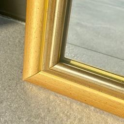 Wooden mirror, smooth and gilded