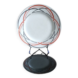 Old plate with geometric pattern Lunéville France