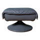 Vintage mid-century Danish leather footstool