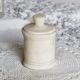 Vintage cream white marble box / candy box with lid