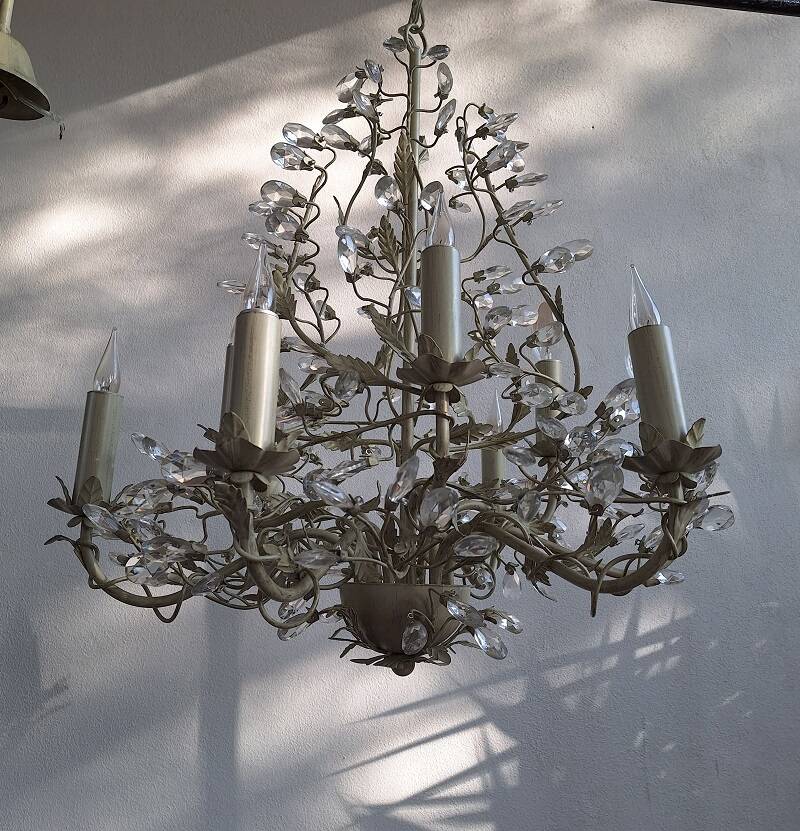 Shabby Chic 9 Light Chandelier Stunning Italian