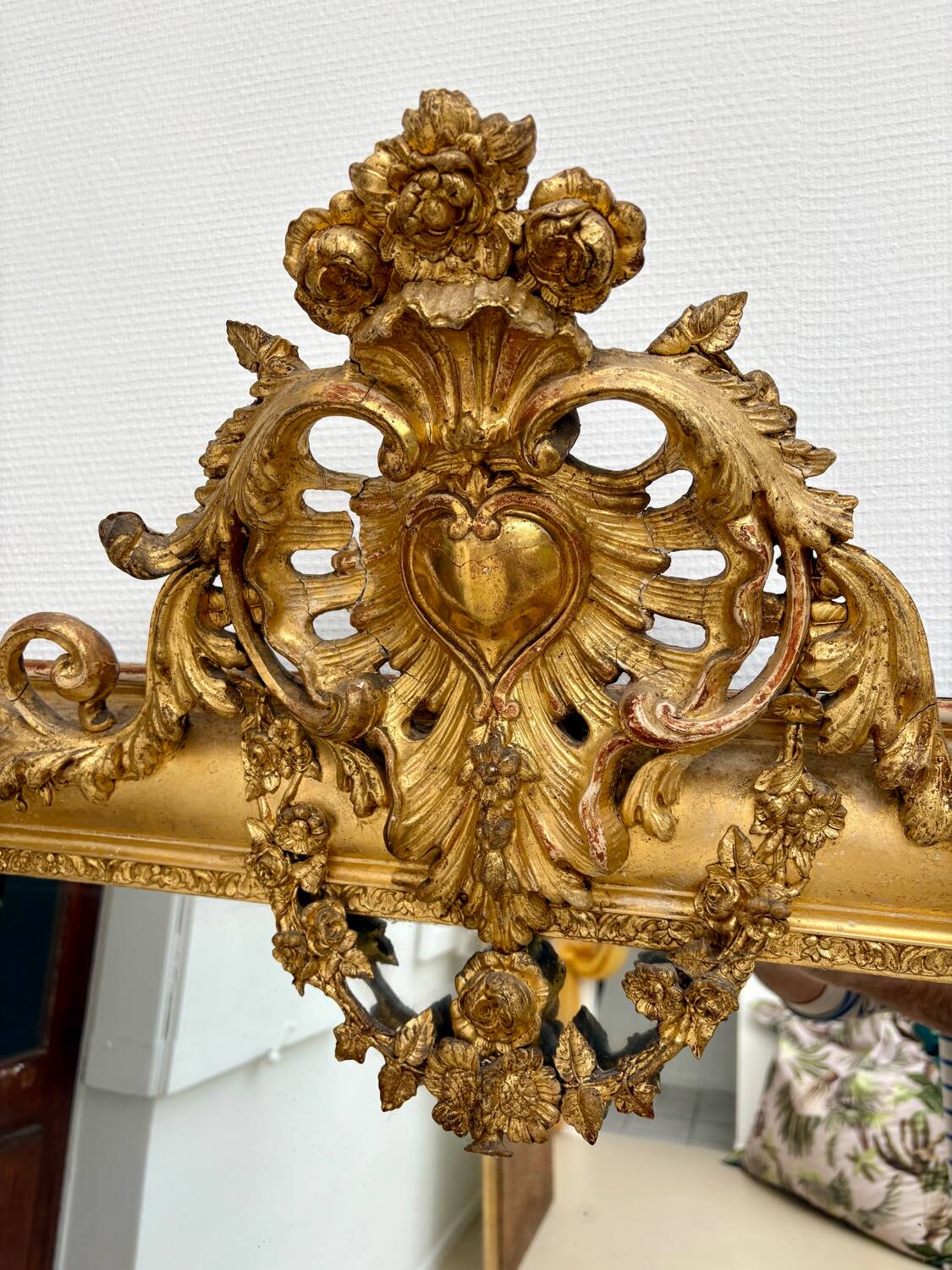 Antique 19th-century mirror, original