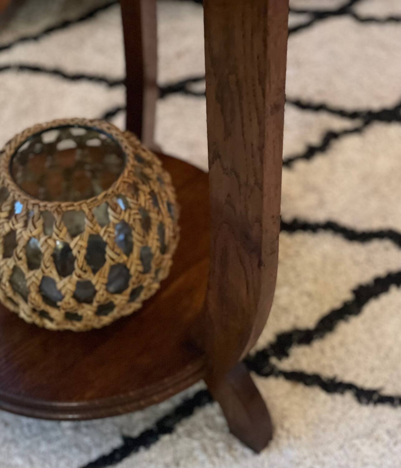 Art deco oak pedestal table